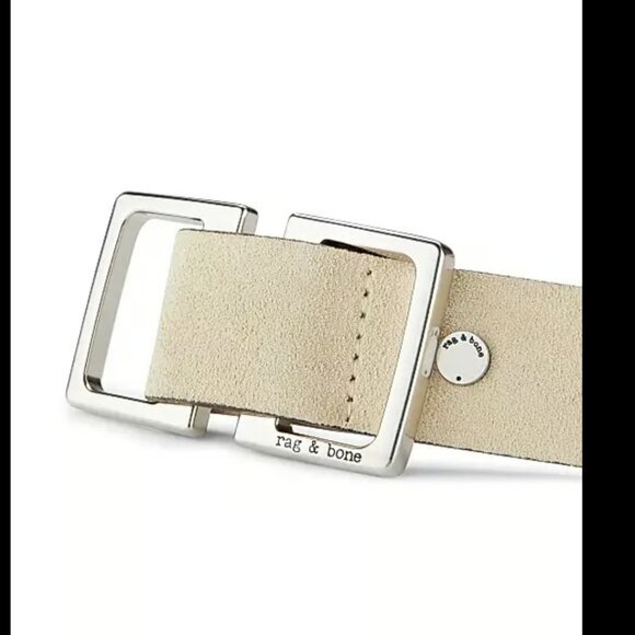 rag & bone Harlow Belt Greige Suede Size XS